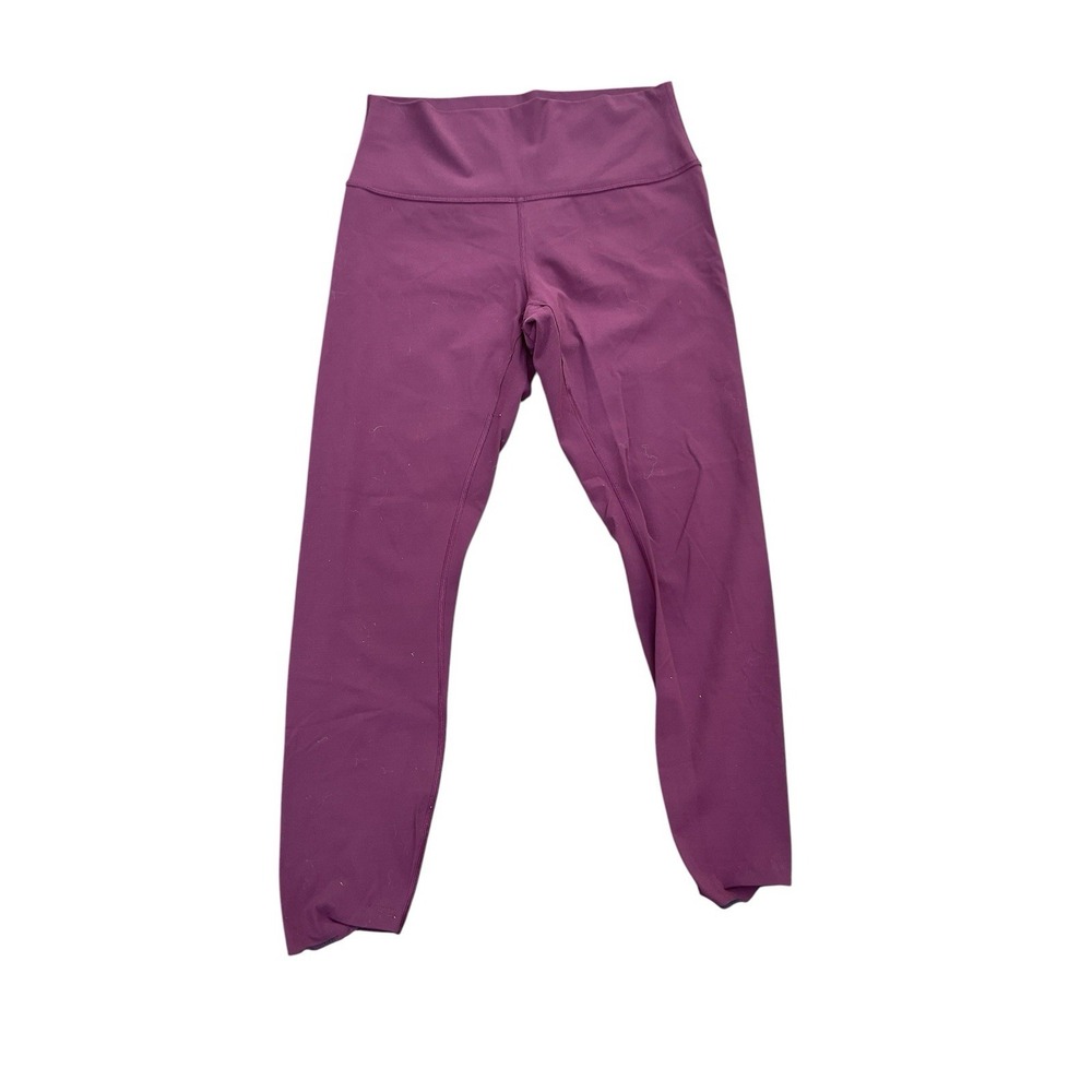 Lululemon Wunder Under HR Luon Leggings Maroon 8